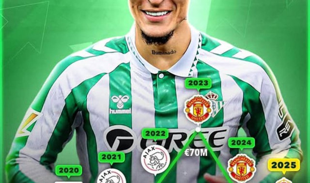 曝贝蒂斯买断安东尼前提，进欧冠就有5000万！曼联一亿先生无惧压力