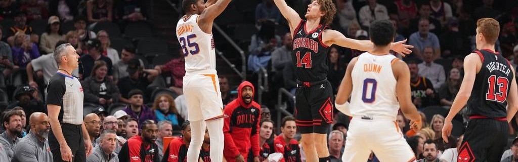 布克41分武切维奇24+6 杜兰特26分太阳胜公牛